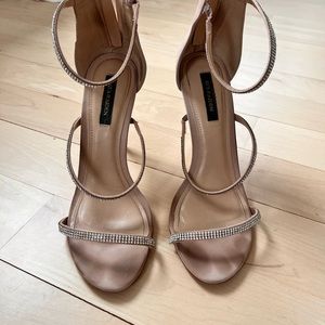 Ava and aiden heels open toe with sparkling straps